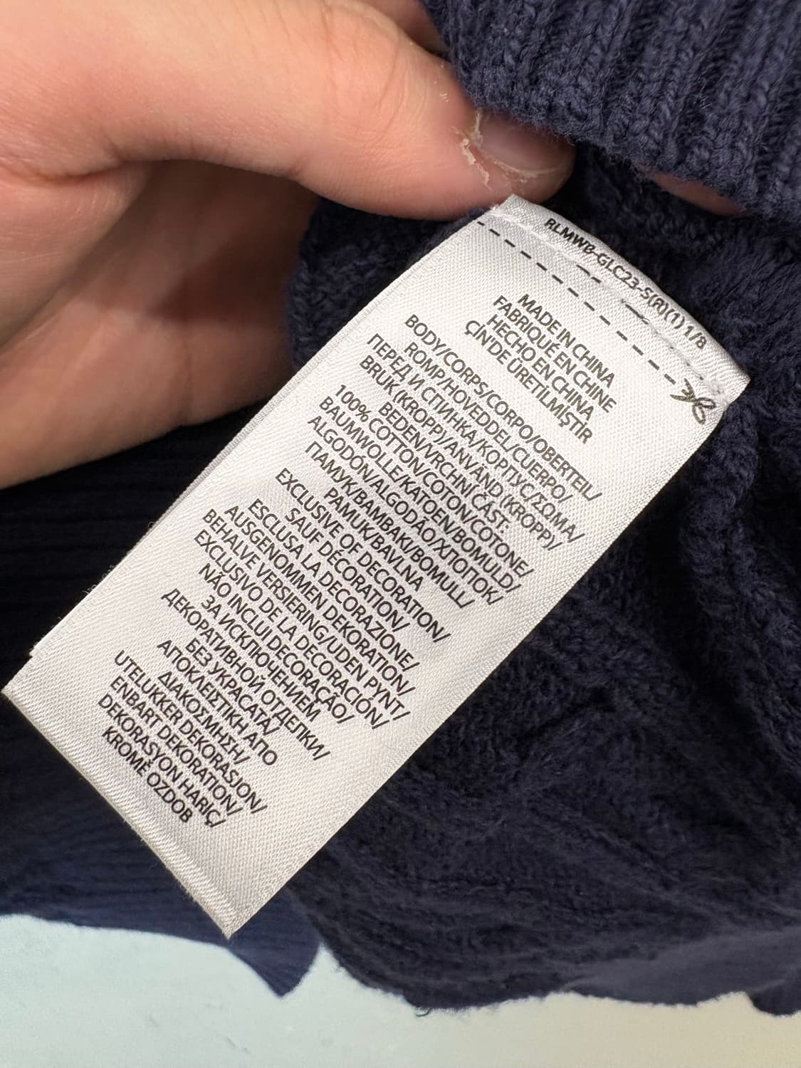 폴로랄프로렌 케이블니트 네이비 상품이미지6