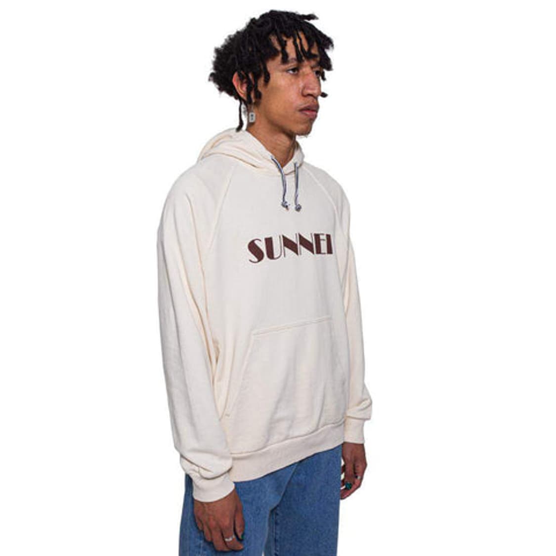 써네이 빅로고 후드티 크림 M 상태최상 상품이미지3