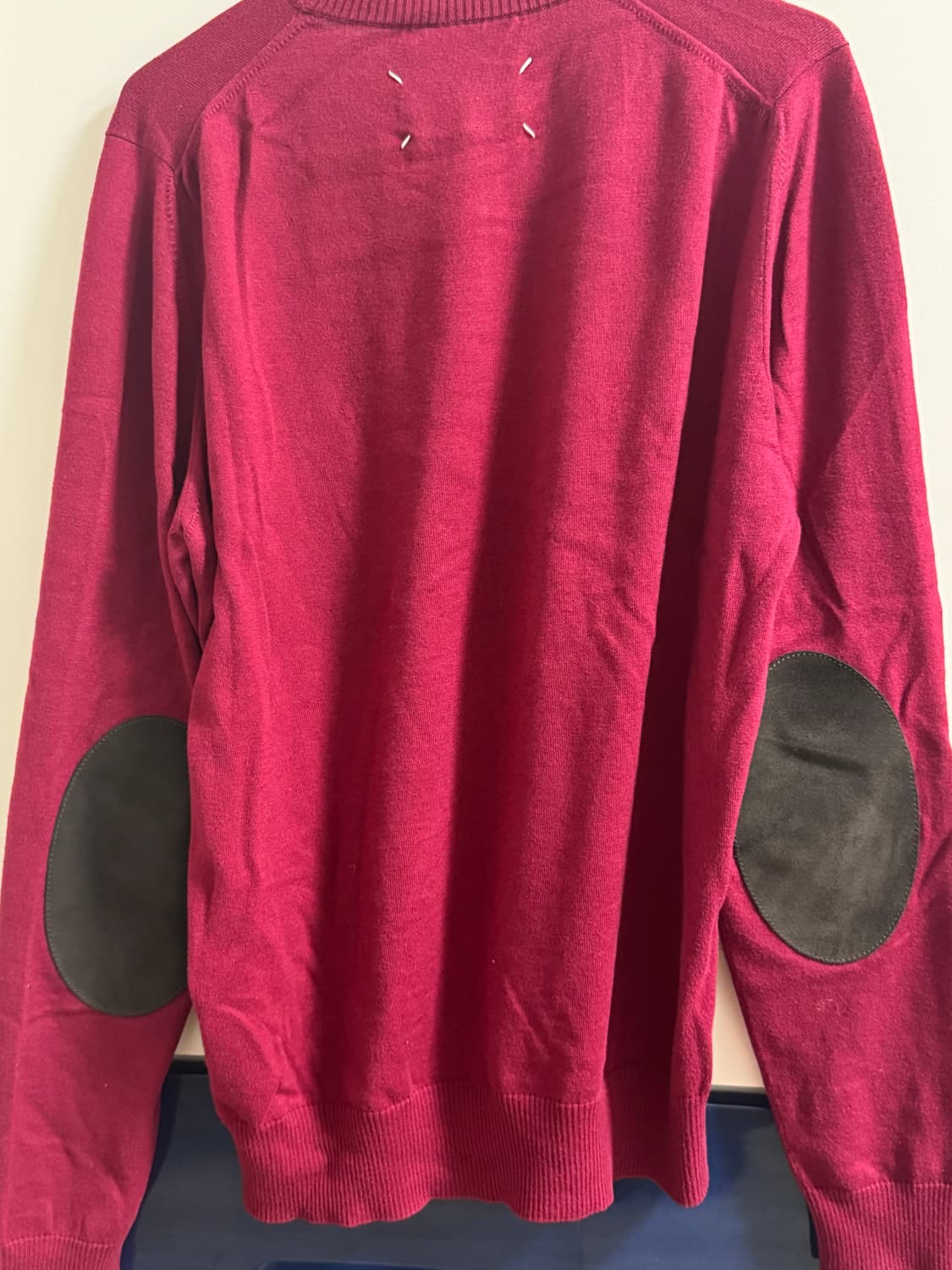 마르지엘라 버건디 엘보 패치 니트 상품이미지3