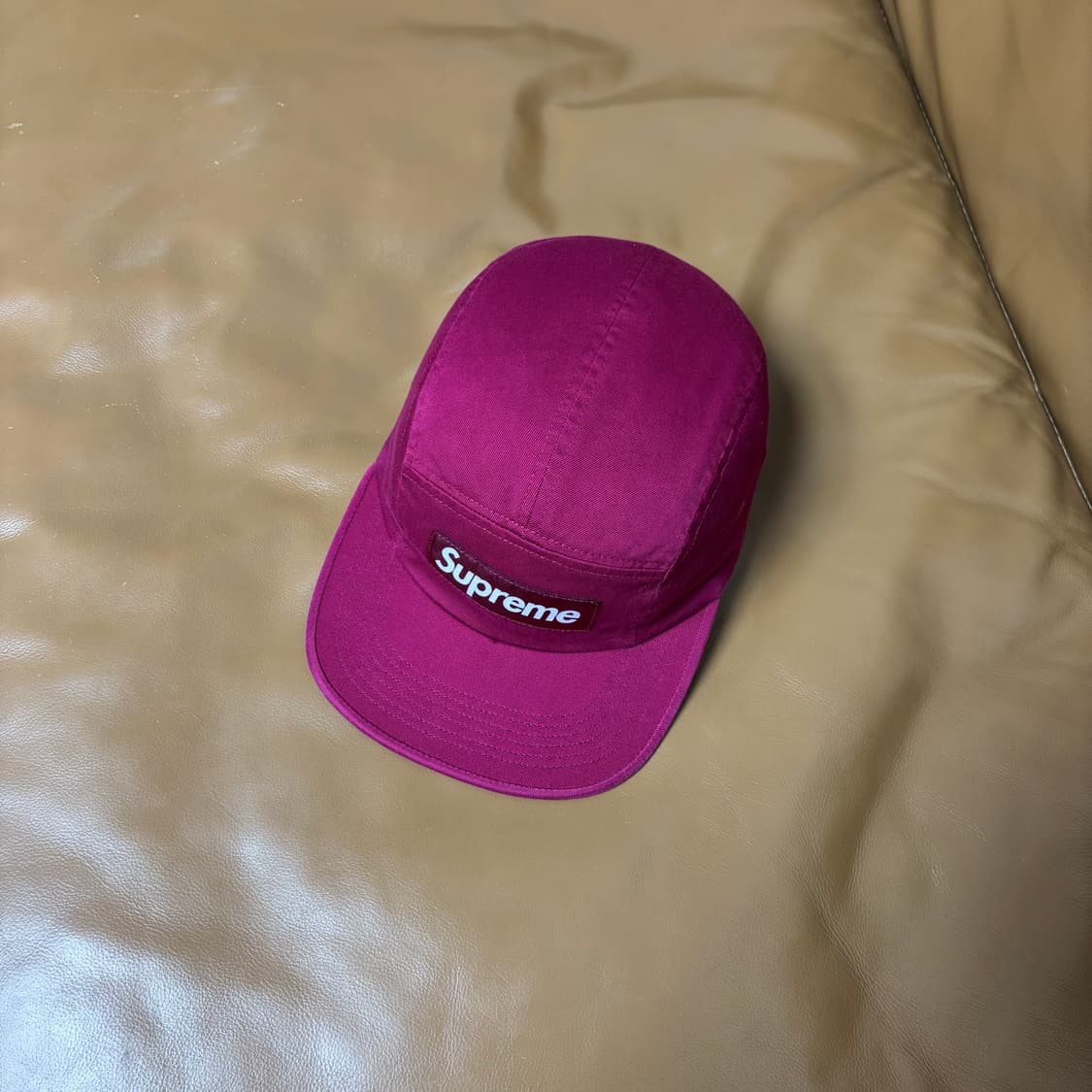 슈프림 캠프캡 모자 박스로고 24FW 크랜베리 상품이미지5