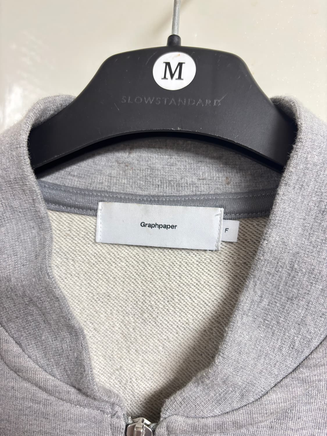 그라프페이퍼(Graphpaper) 스웻자켓 멜란지 그레이 상품이미지2