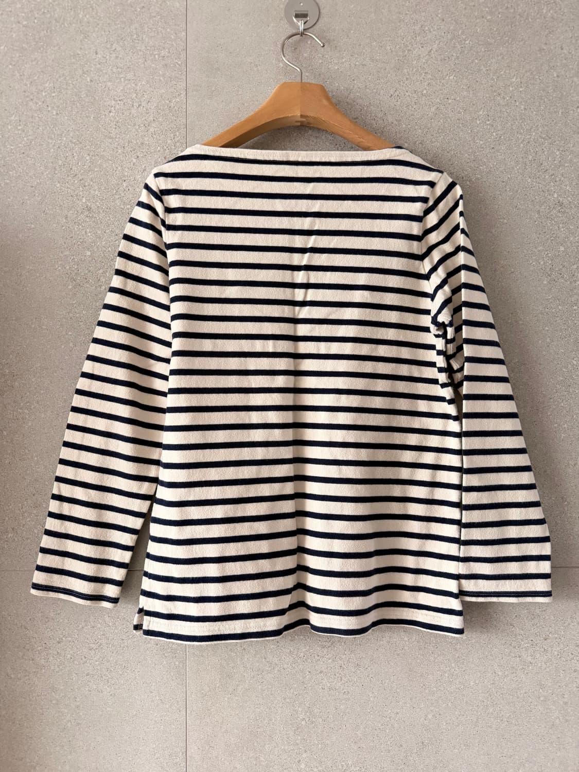 무인양품 여성 스트라이프 긴팔 티셔츠 보트넥 상품이미지3
