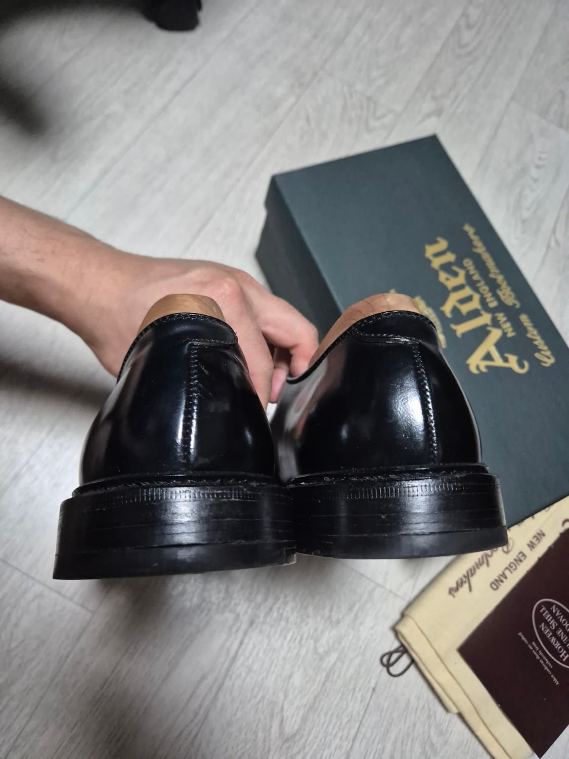 [US7.5D]알든 9901 코도반 더비슈즈/ 에드워드그린 존롭 가지아노 상품이미지6