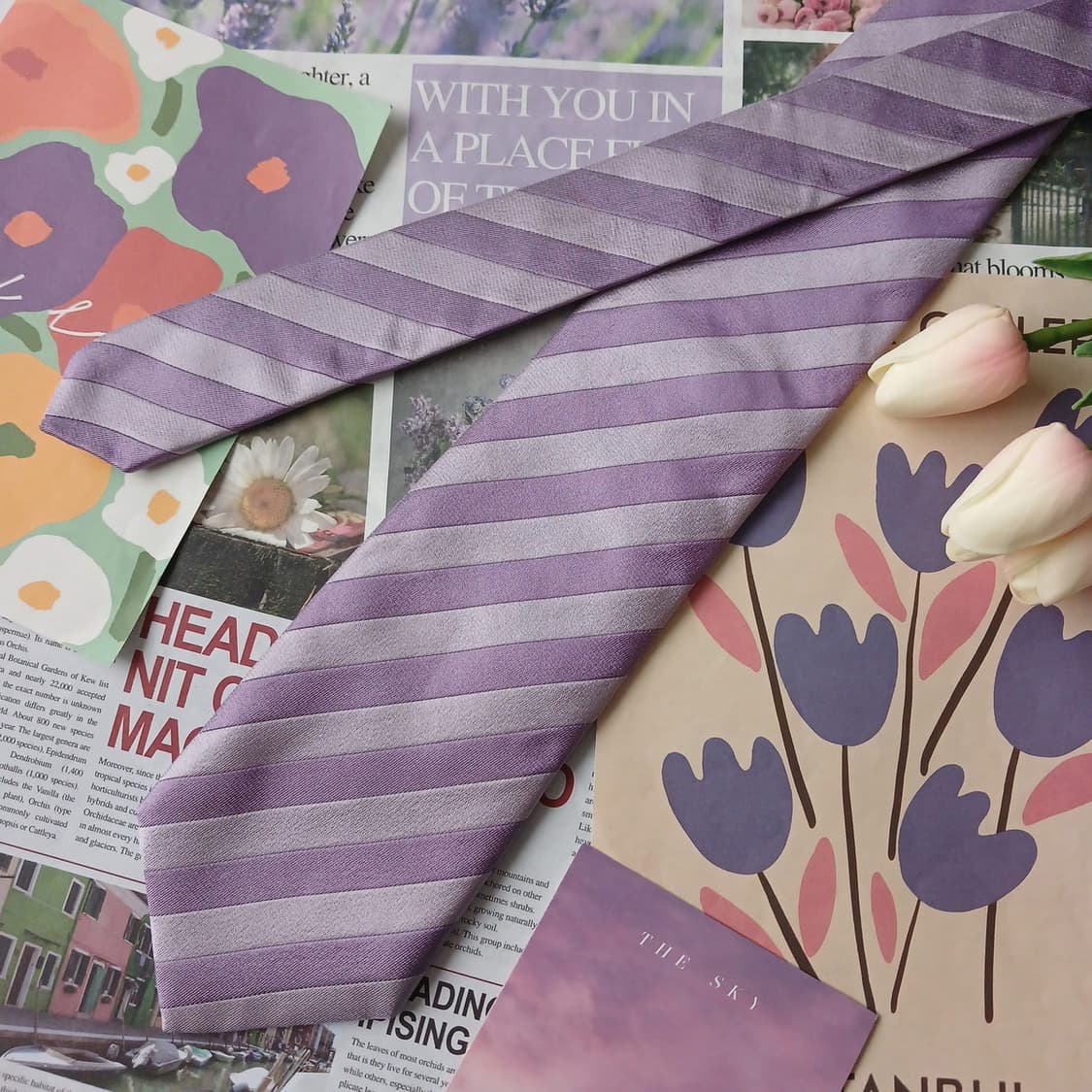 앤드류스타이 실크 스트라이프 넥타이 9.7cm A+등급 A19510
 상품이미지5