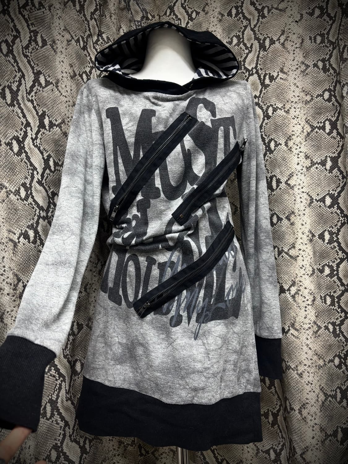 [00‘s] Zip Detail Stripe Hood Sleeve 상품이미지1