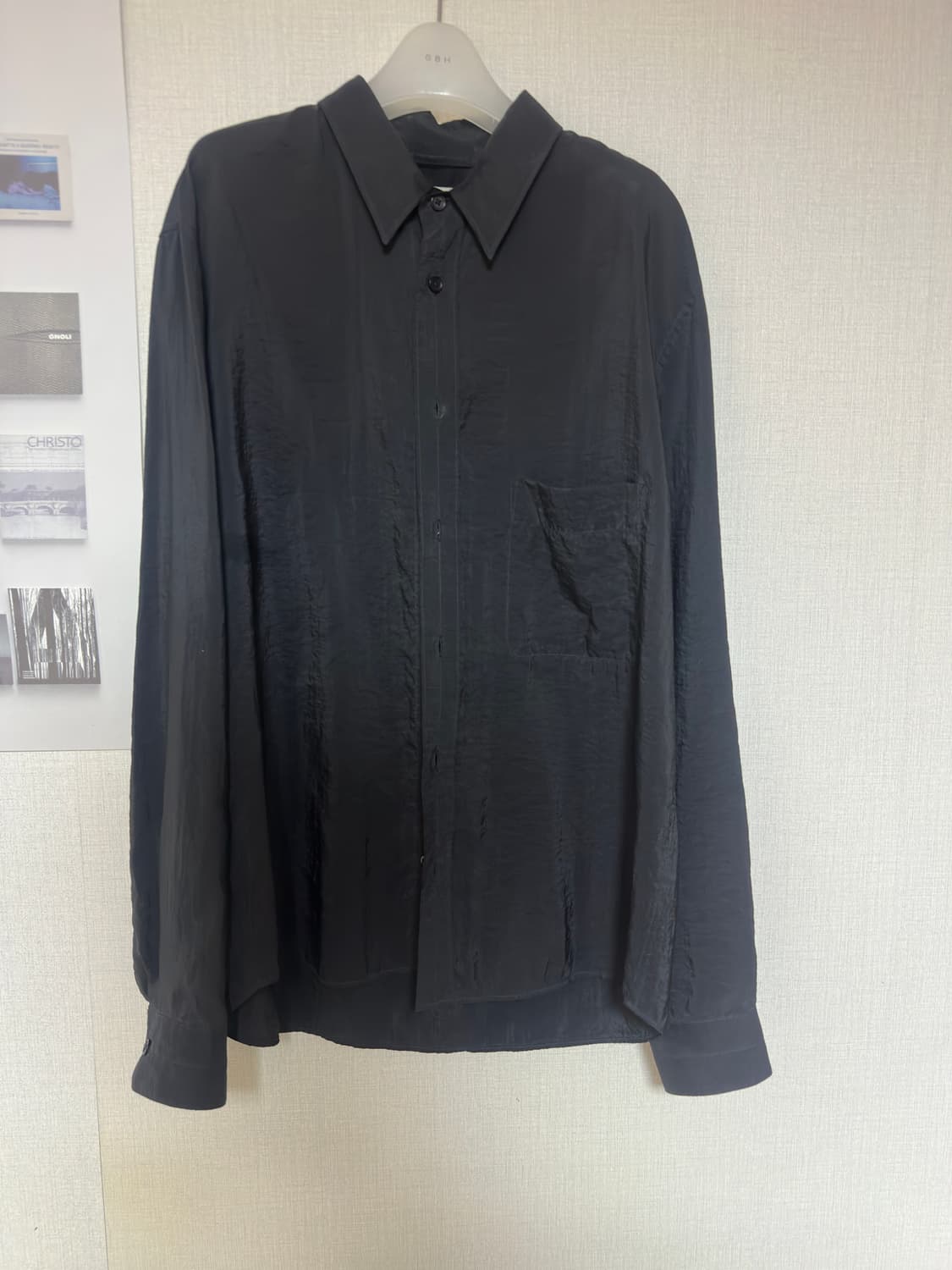 르메르 드라이실크 셔츠 블랙 48 상품이미지1