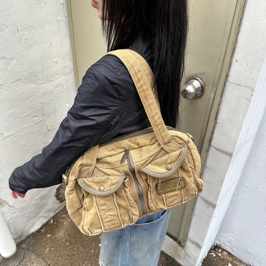 00s 디젤 빈티지 캔버스 유틸리티 백 상품이미지10