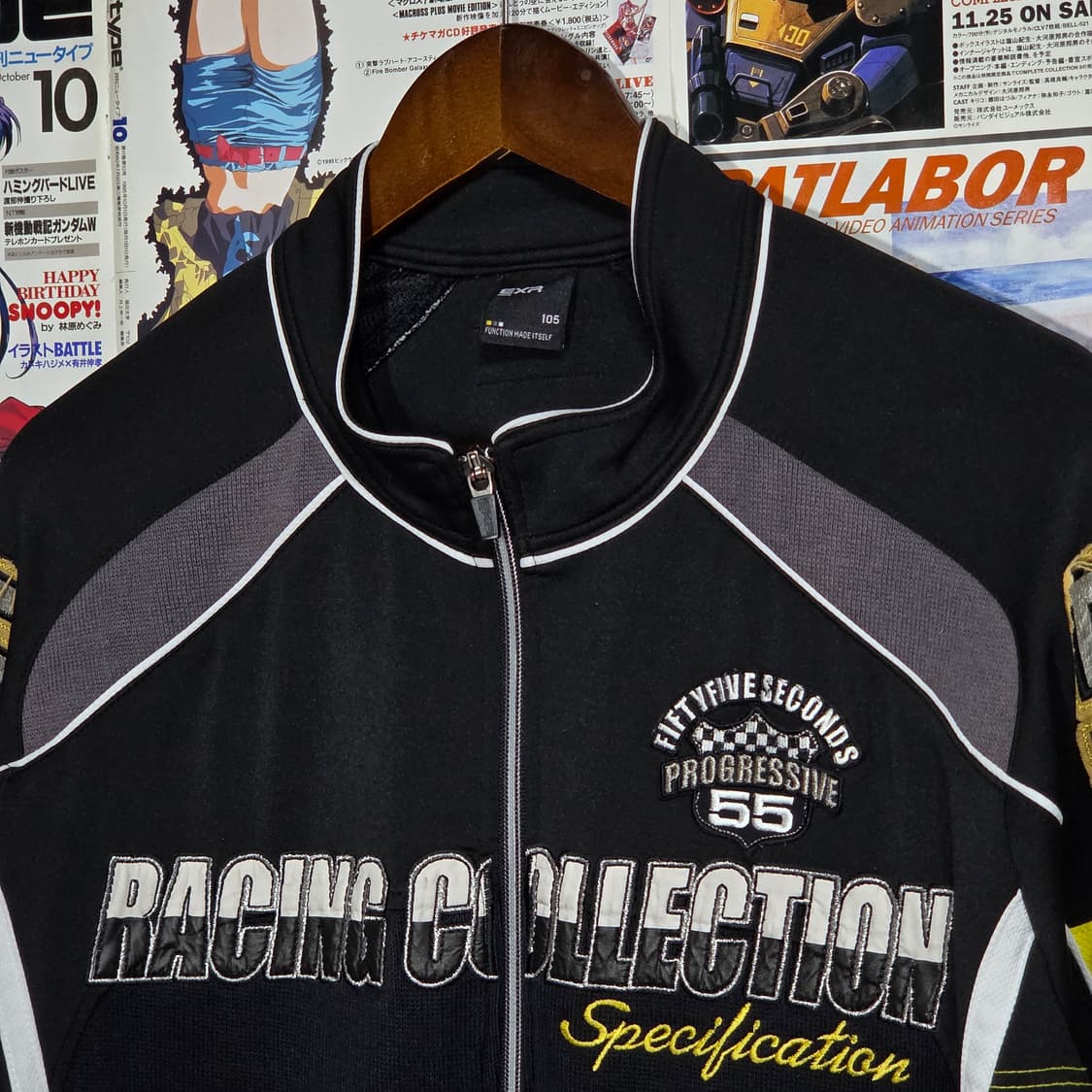 빈티지 EXR 니트 배색 레이싱 져지 트랙탑 상품이미지3