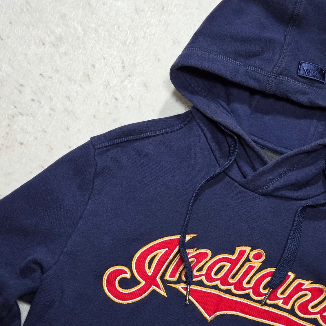 MLB 인디언스 네이비 후드티 상품이미지2