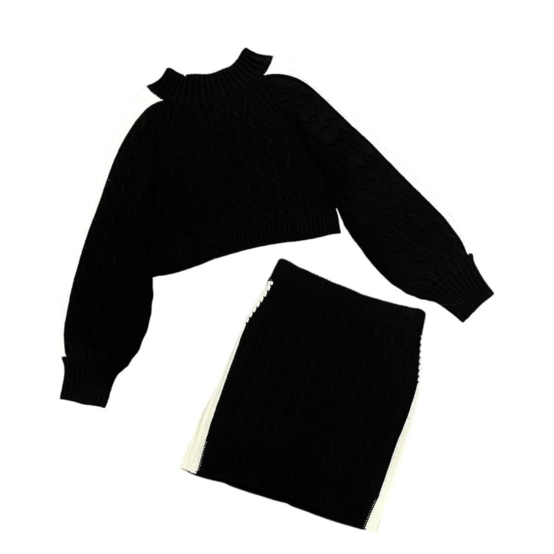 vida  roseo 꽈배기 니트 투피스 y02444 상품이미지1