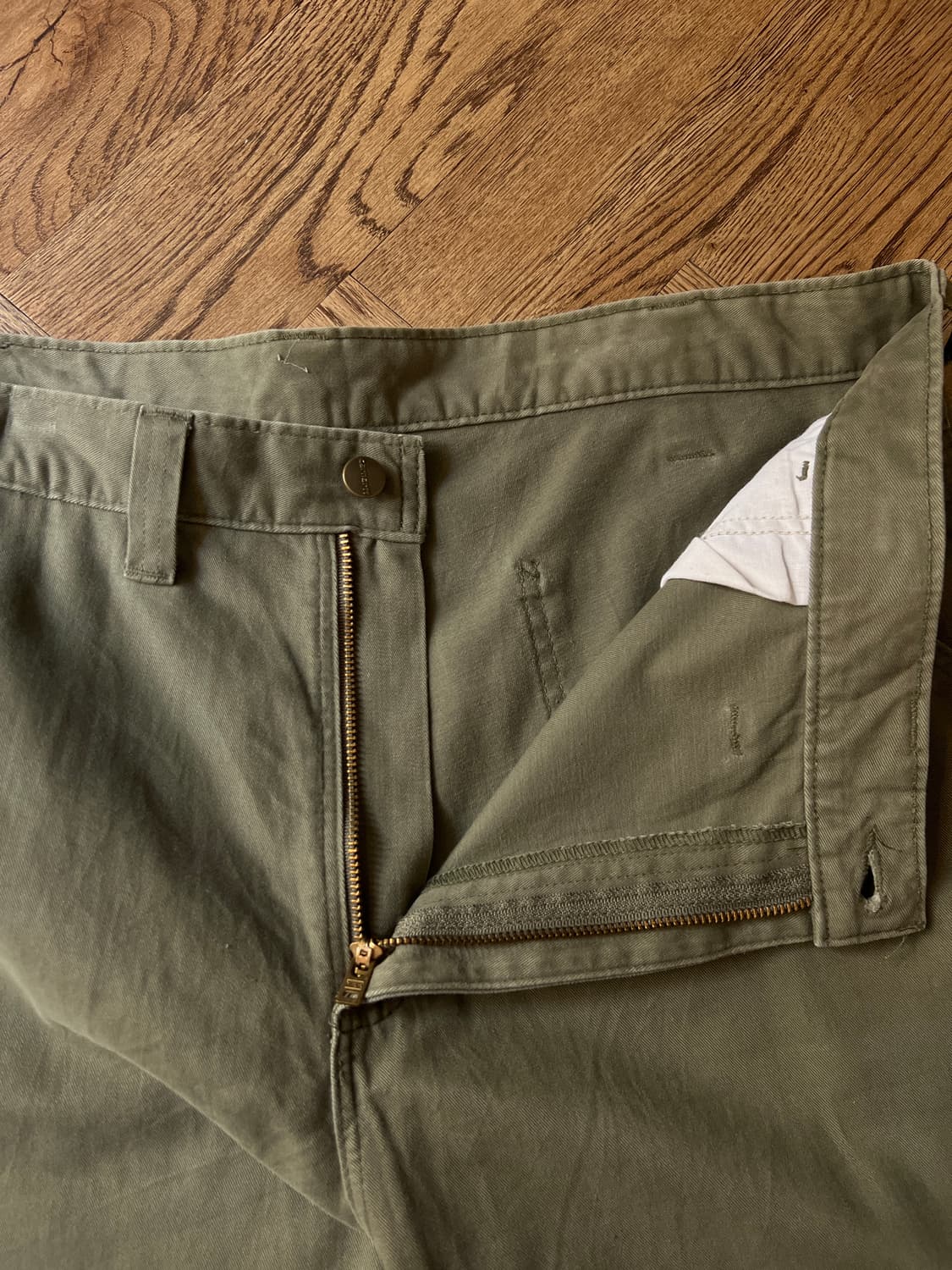 [40]칼하트 USA 아미 그린 코튼 싱글니 카펜터 워크 팬츠 상품이미지3