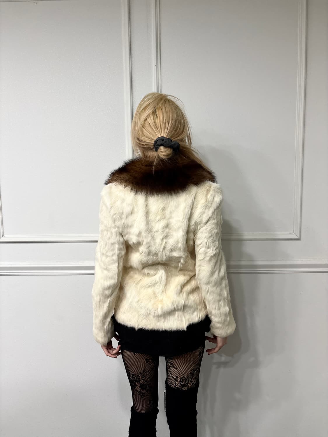 Gal Mood KidLamb White Fur Jacket 상품이미지4