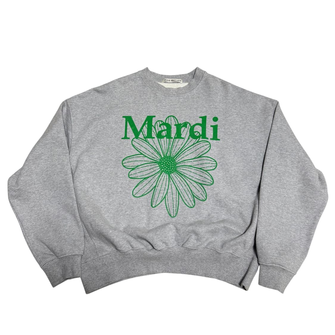 마르디 메크르디 플라워 맨투맨 회색 상품이미지1