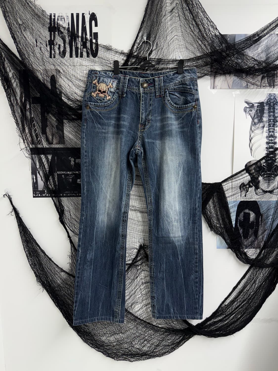 00s skull detail jeans 상품이미지3