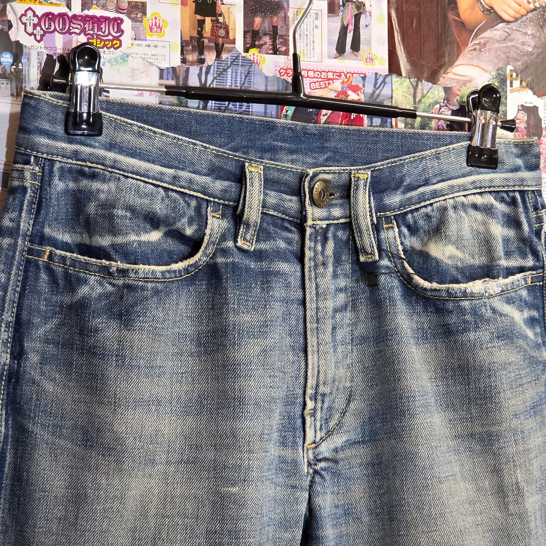 디젤 연청 워싱 부츠컷 데님 팬츠 상품이미지5