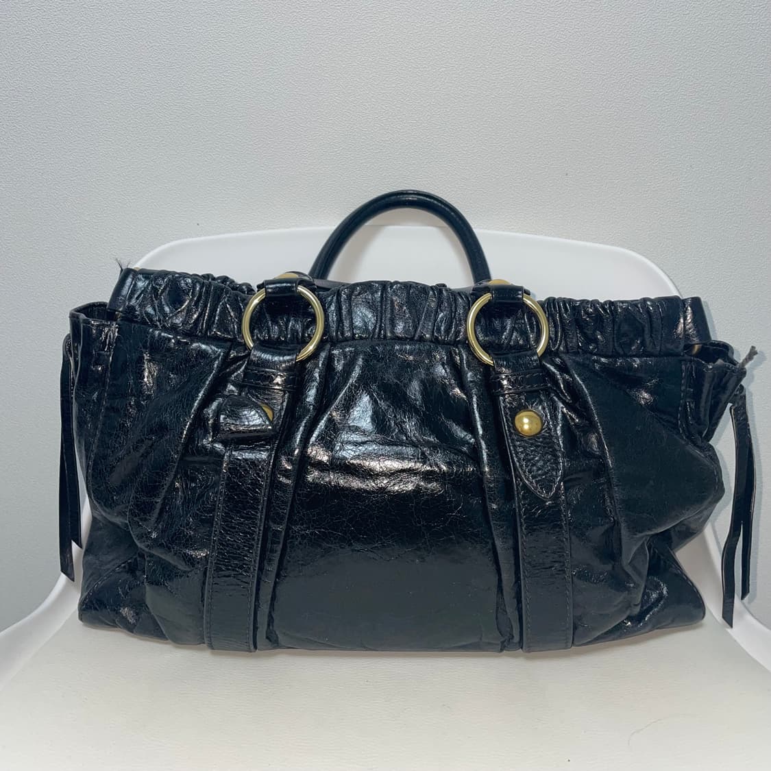 미우미우 비텔로 토트백 블랙 상품이미지3