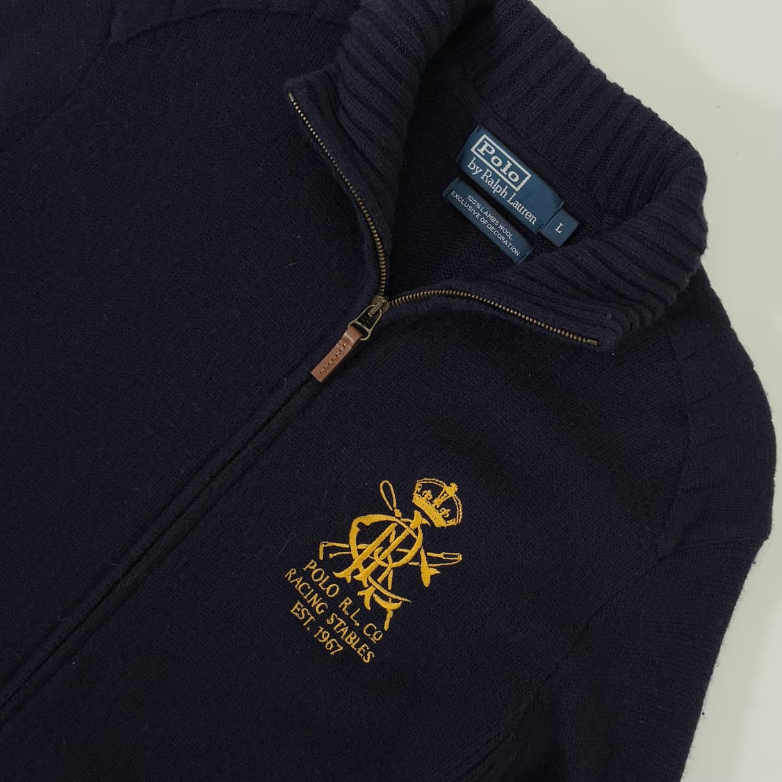 Polo 폴로 랄프로렌 크러스트 polo rl 램스울 2-way 집업 가 상품이미지3