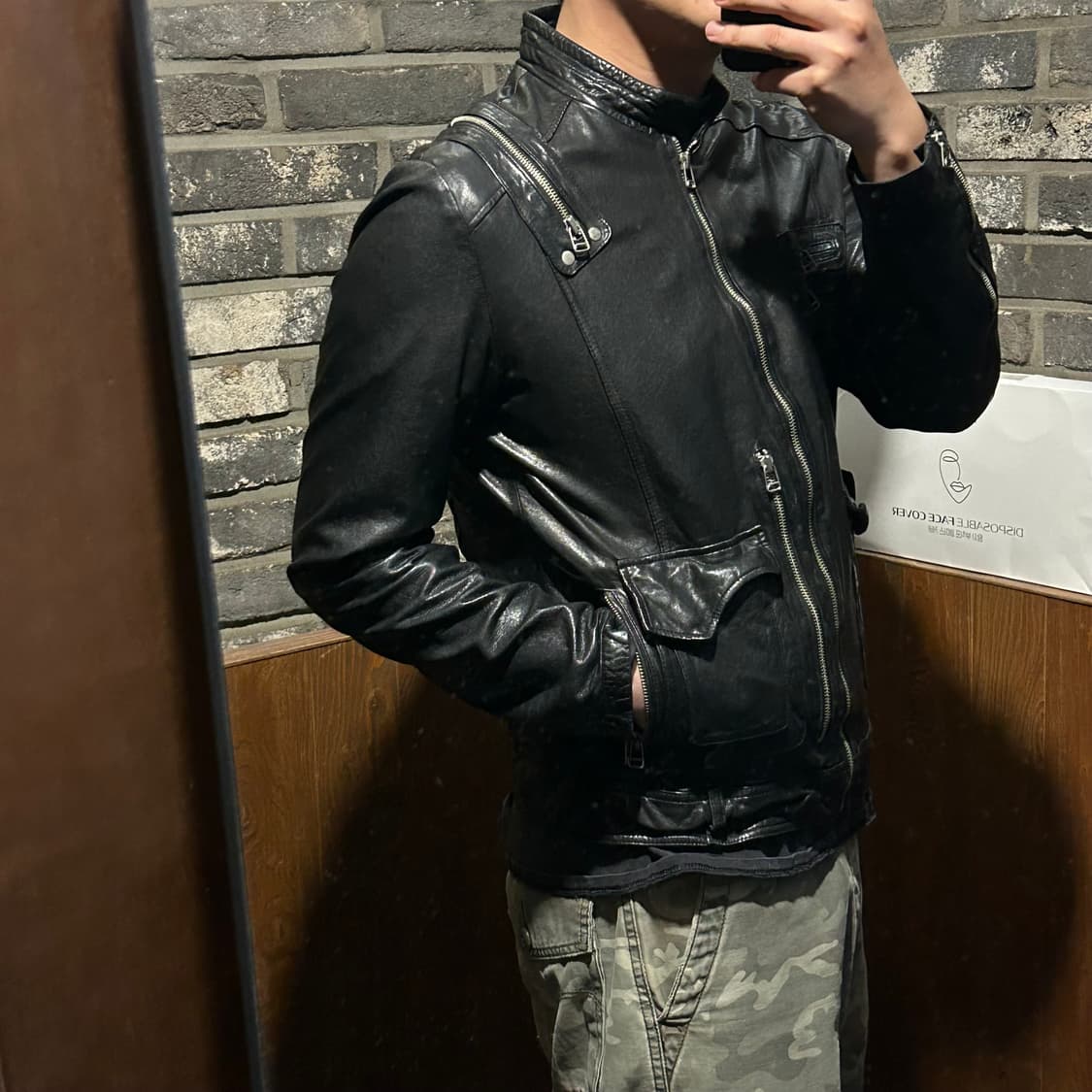 L) 이태리 램스킨 양가죽 멀티 포켓 라이더 자켓 상품이미지10