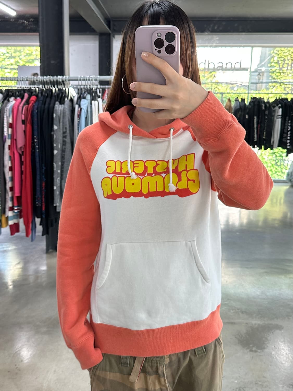 히스테릭글래머 90s 래글런 후드티 상품이미지2