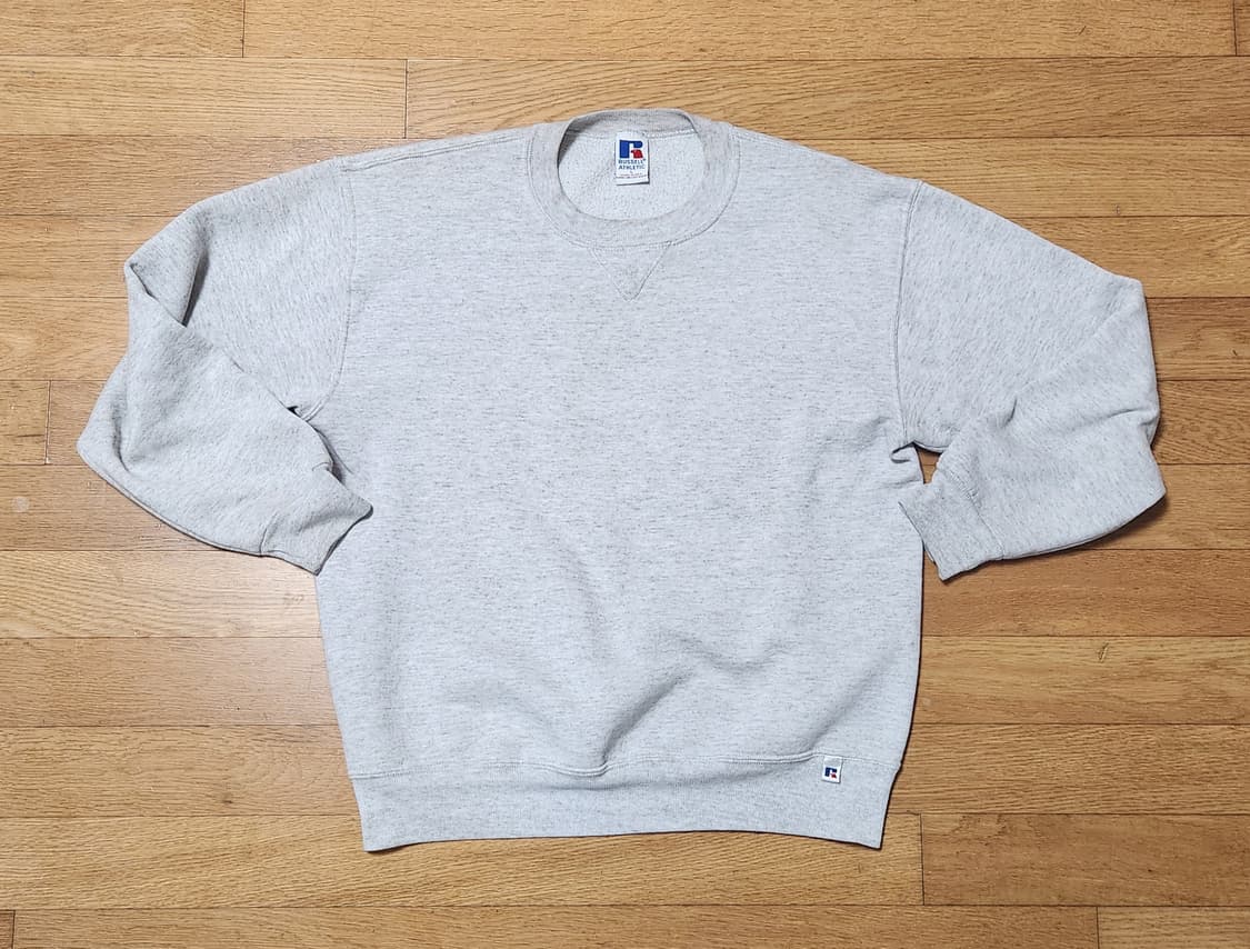 90s 러셀 스웻셔츠 L USA (라이트 그레이, ASH) 상품이미지1