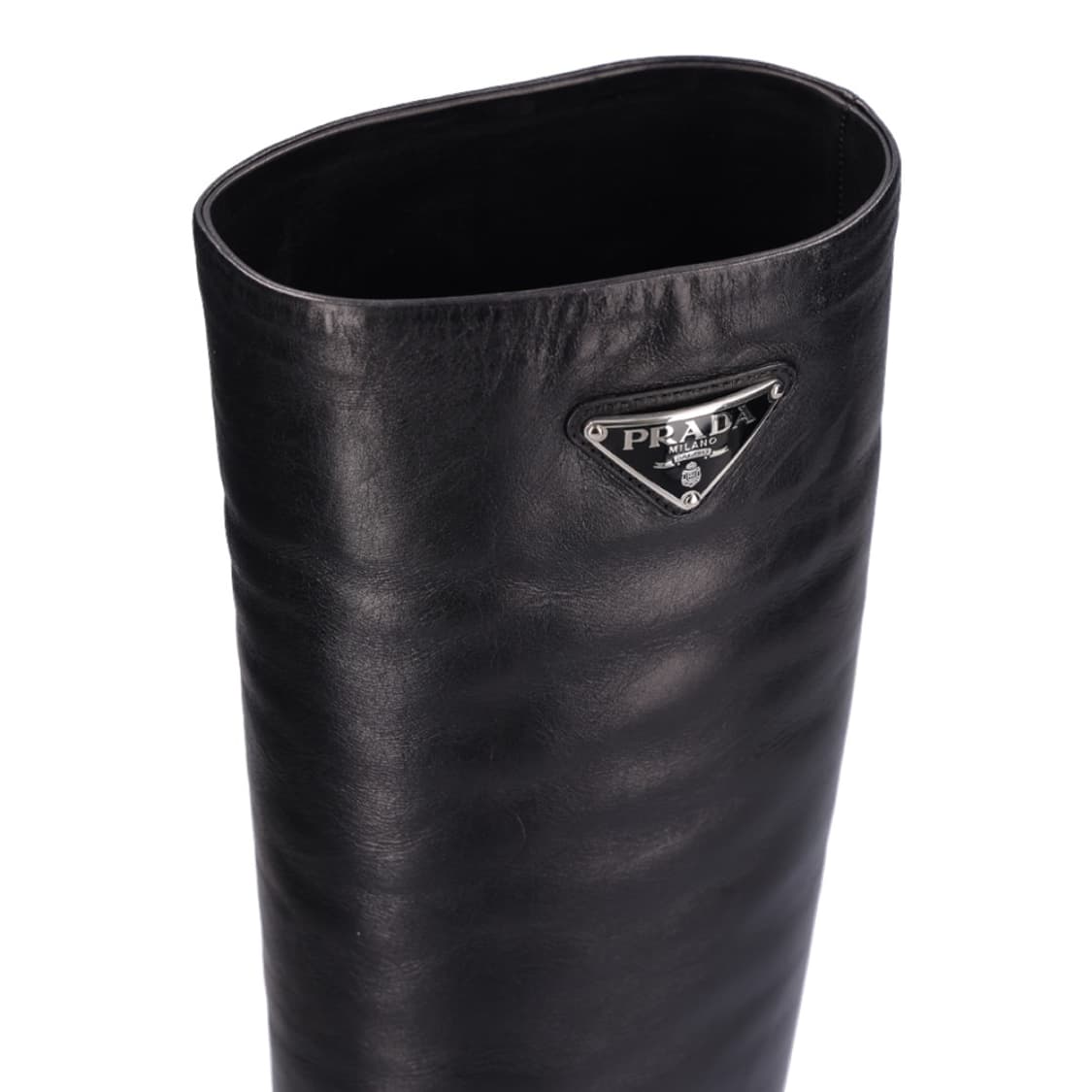 프라다 1W931M 롱 부츠 레더 블랙 38  상품이미지4