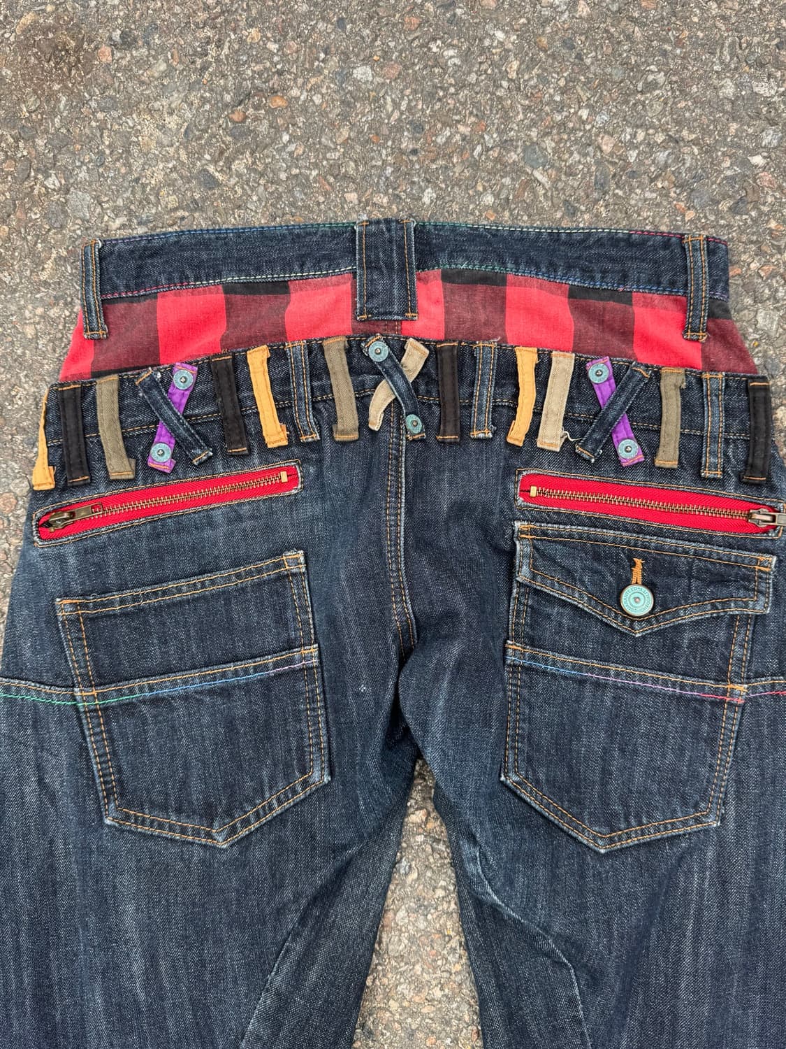 00’s Y2K Double Belt Sagging Denim Pants 상품이미지8