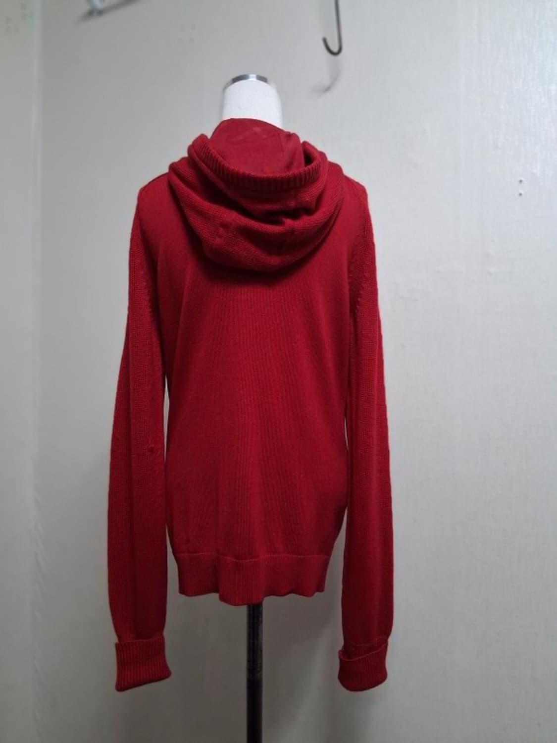 일본빈티지 버버리 다크레드 울니트 메리노울 부드러운 66 상품이미지3