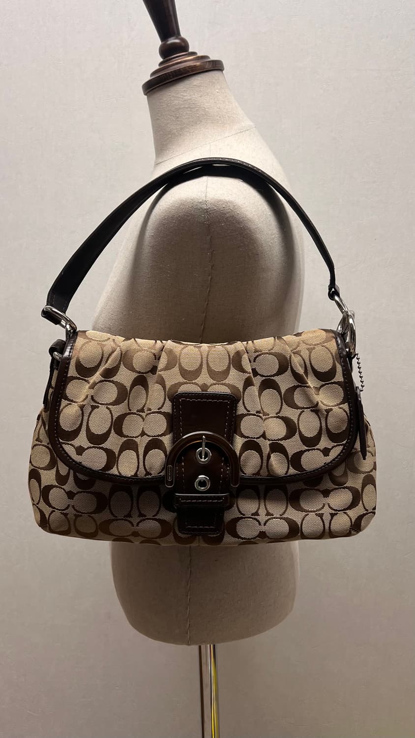 90s coach soho 코치 시그니처 소호 브라운 숄더백 핸드백 상품이미지8