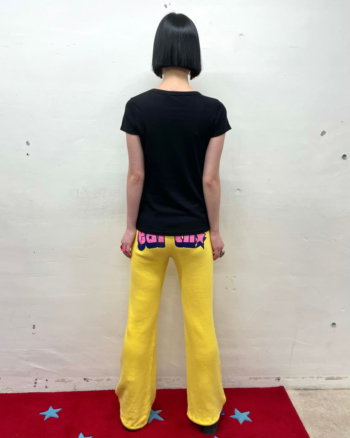  LAMBENT Checkered Heart Black T-shirt  상품이미지3