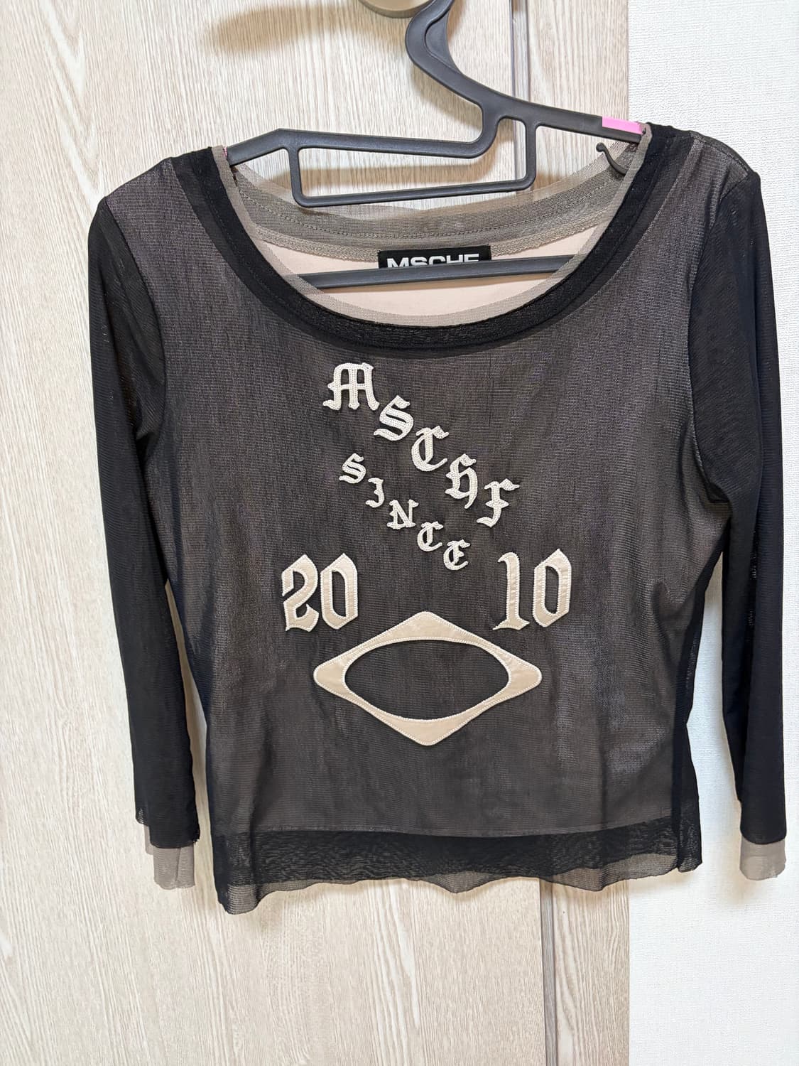 미스치프 보트넥 매쉬탑 M 상품이미지2