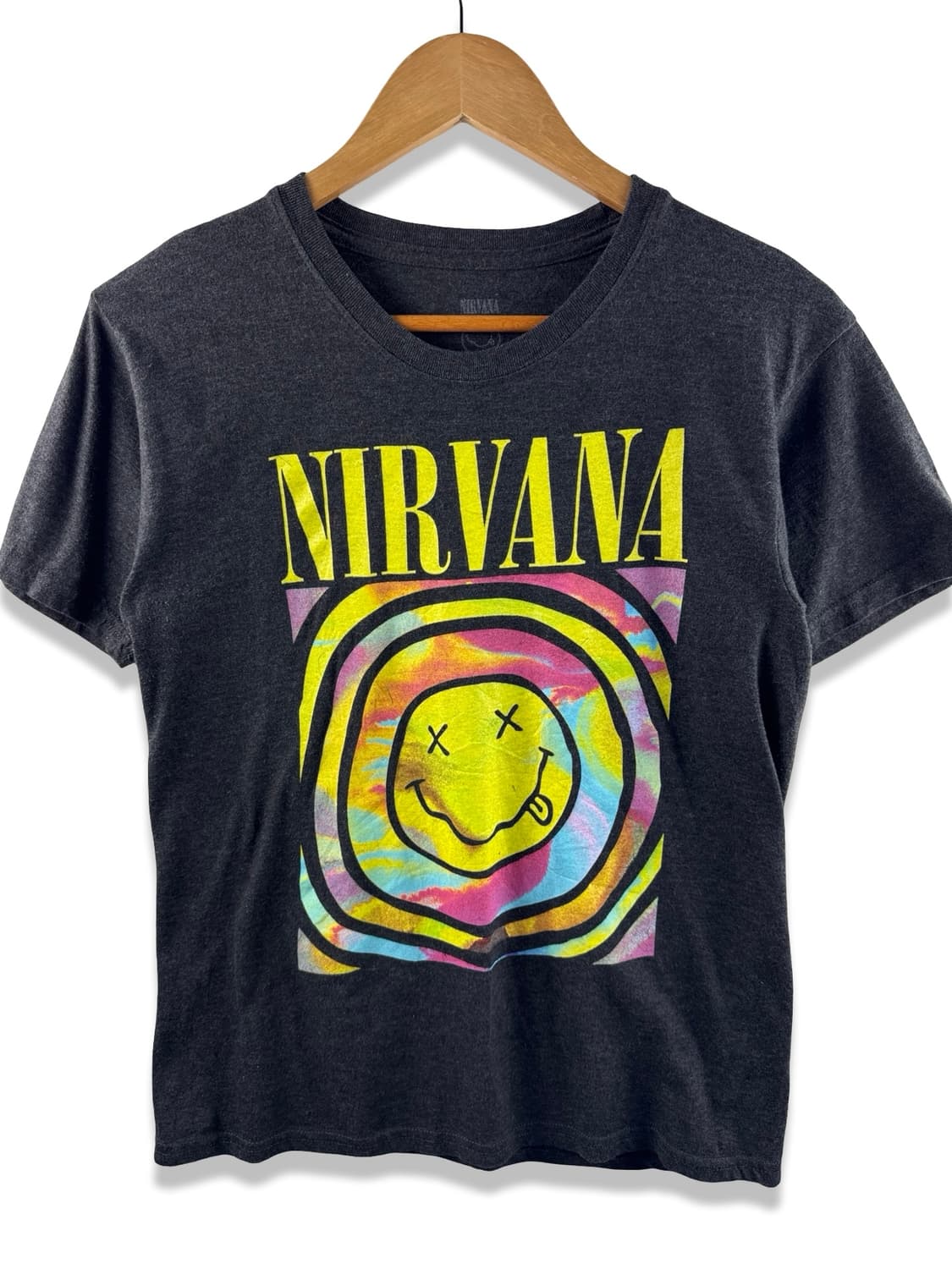 너바나 오피셜 레인보우 스마일 그래픽 밴드티셔츠2117 상품이미지1