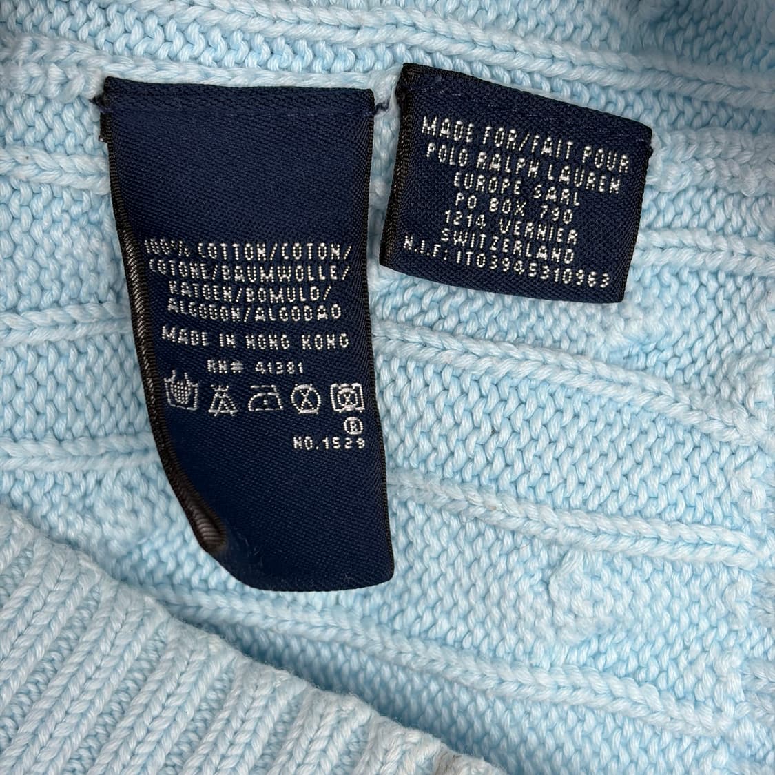 폴로 랄프로렌 브이넥 꽈배기 니트 티셔츠 상품이미지5