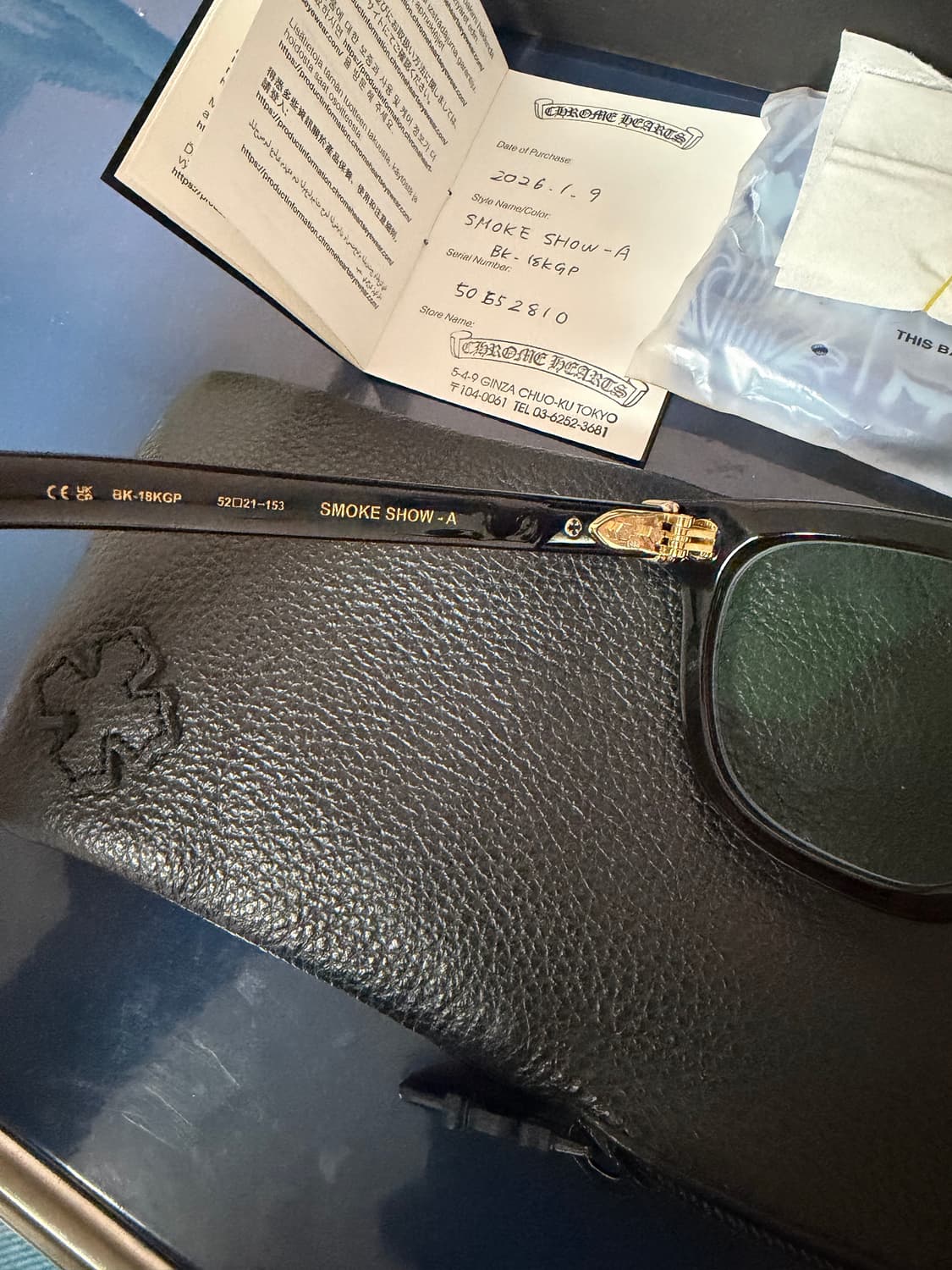 크롬하츠 SMOKE SHOW-A  스모크쇼 금장 안경 18k 상품이미지7