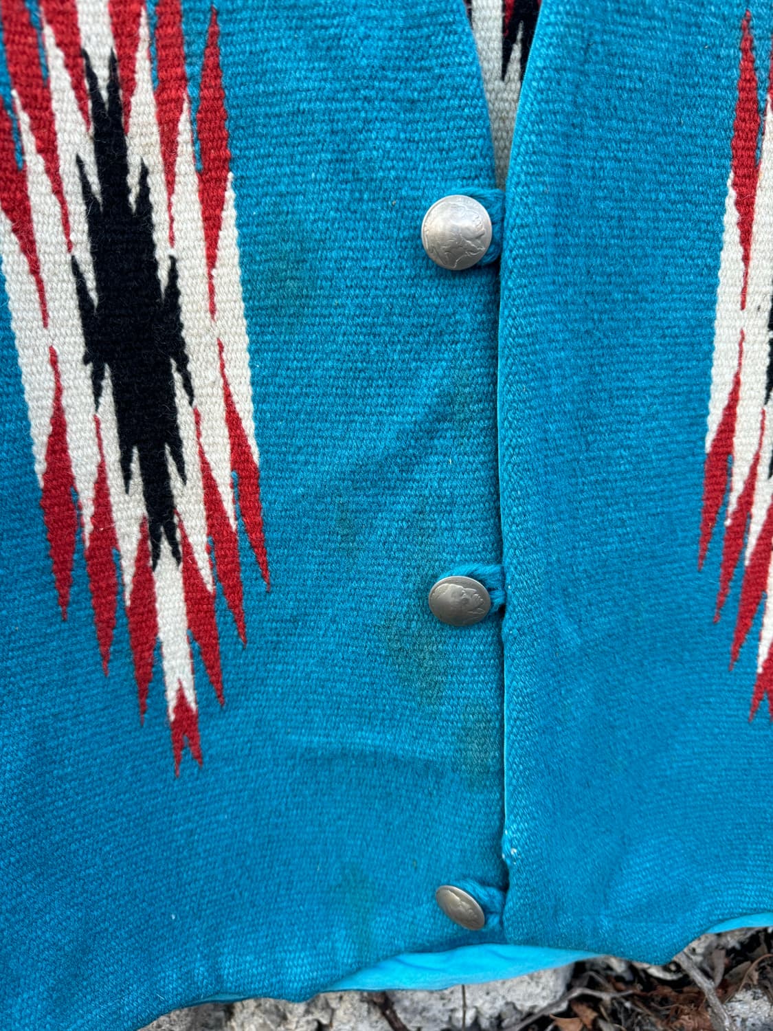 센티넬라 오르테가 핸드 우븐 울 네이티브 무늬 웨스턴 치마요 베스트 조끼 상품이미지8