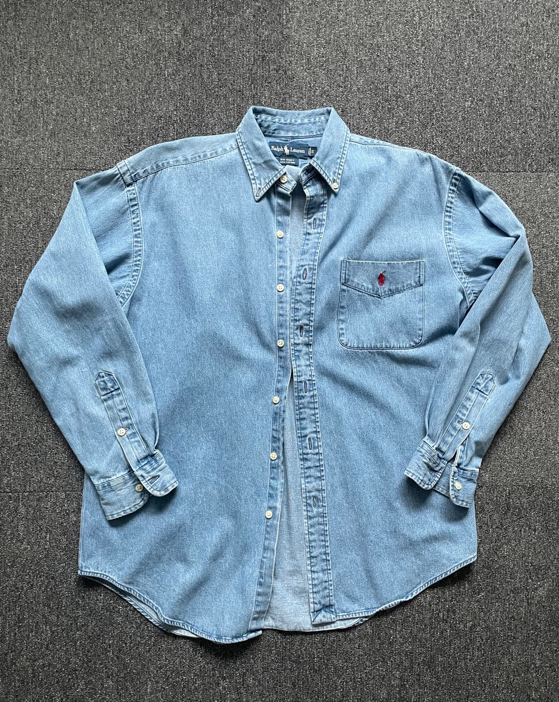 폴로 빅셔츠 데님 S (Big Shirt 랄프로렌 빅옥스포드) 상품이미지1
