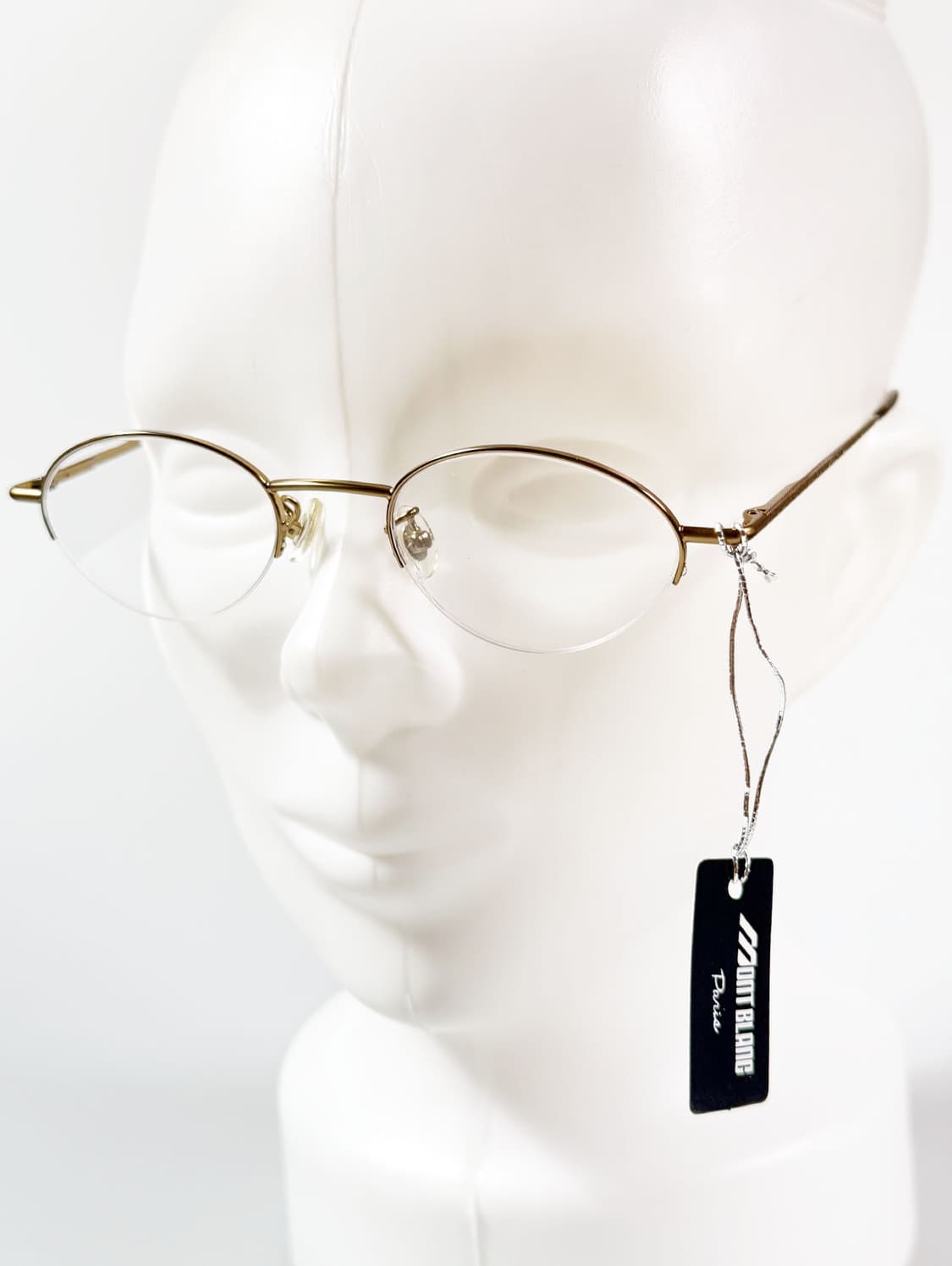 MONT BLANC PARIS 골드 오벌 반무테 빈티지 안경 상품이미지9