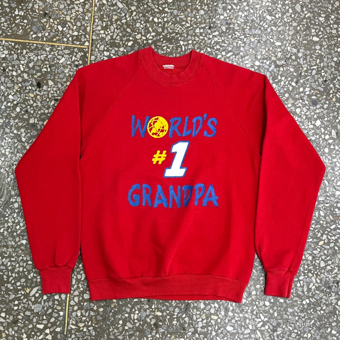 8~90s USA 세계 최고의 할아버지 빈티지 스웻셔츠 S 상품이미지1