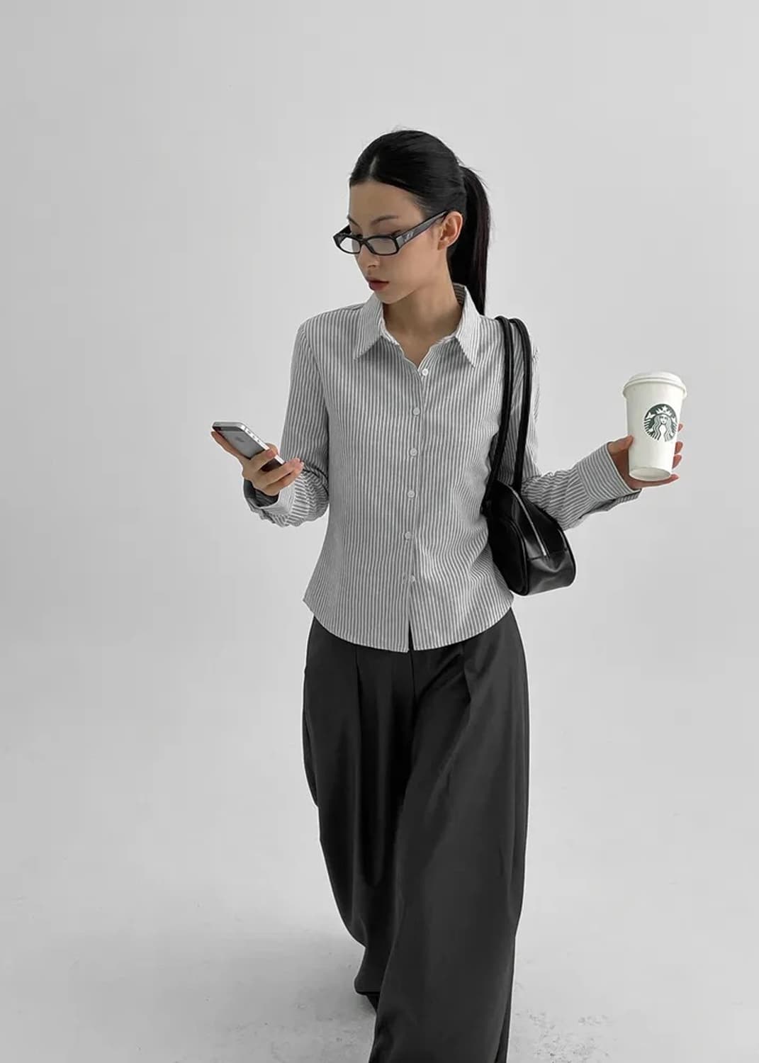 블랙업 베이직 셔츠 M 상품이미지1