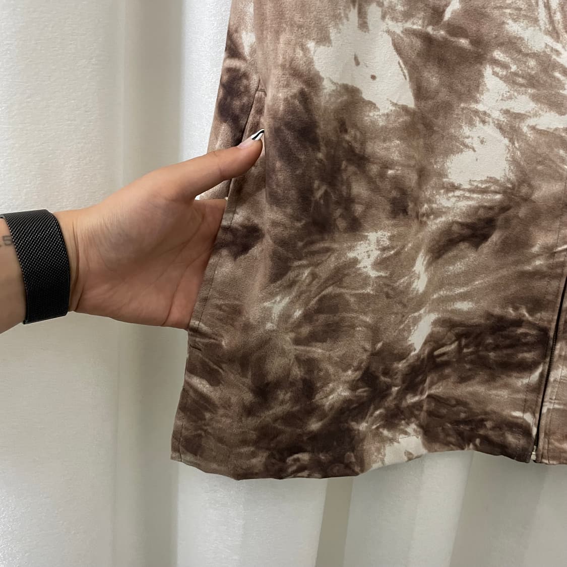 ALLIX DESIGN 스웨이드 타이다이 반팔 집업 상품이미지5