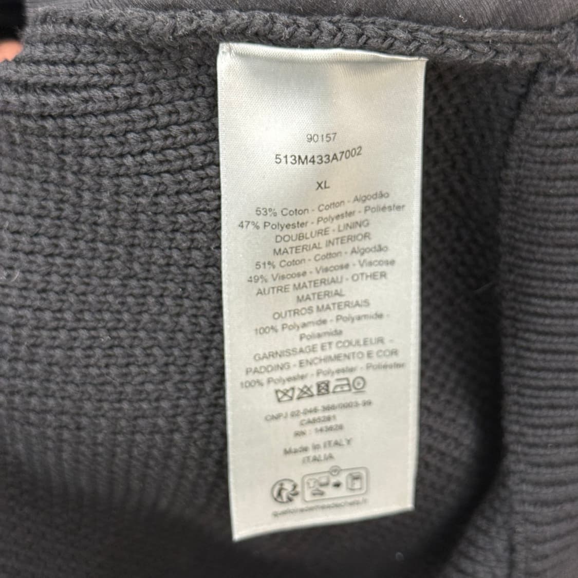 [리오브전포점] 디올 오블리크 후드 니트패딩 블루종 자켓 상품이미지5