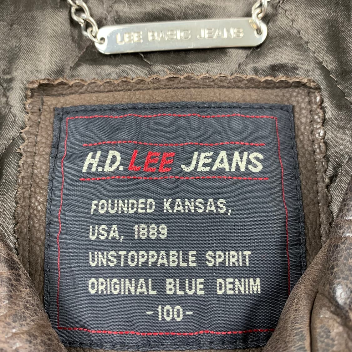 90‘s Lee 리 소가죽 싱글 레더자켓 브라운  상품이미지6