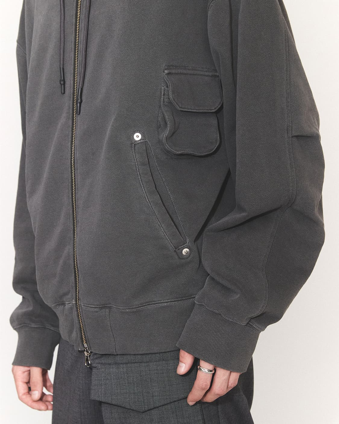 [L] 언어펙티드 DYED 4P HOODIE ZIP UP 후드 집업 상품이미지7