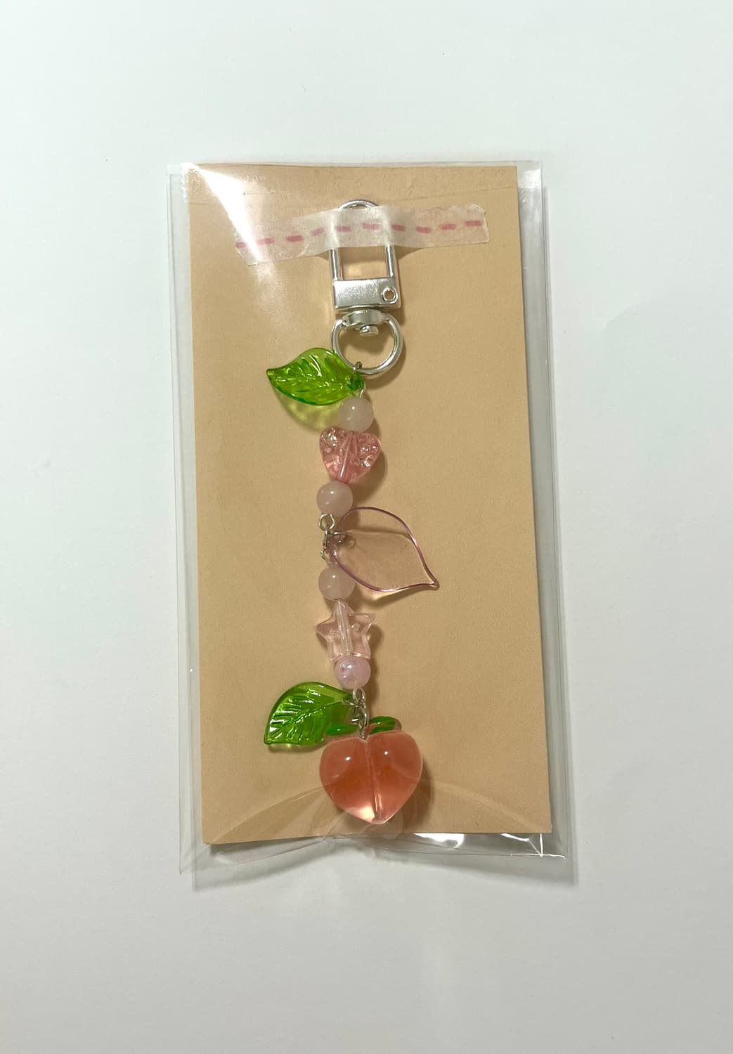 복숭아 비즈 키링 (핸드메이드) 상품이미지4
