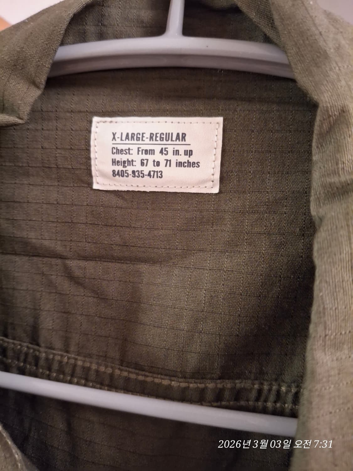 브론슨 정글 퍼티그 자켓(새제품 택포함)　 상품이미지2