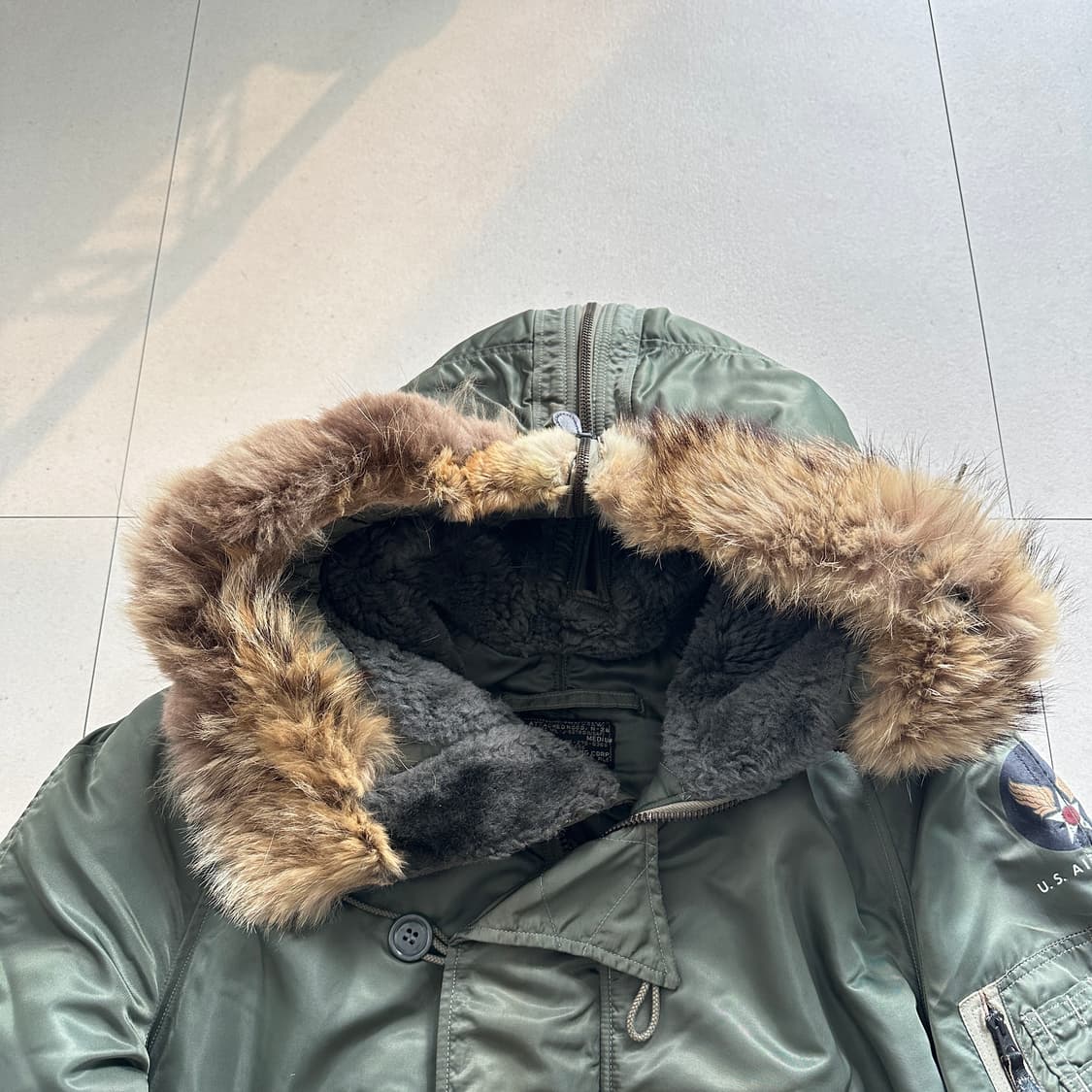 60s 오리지널 N-2B 스카이라인 베트남전 항공점퍼 블랙택 M 상품이미지2