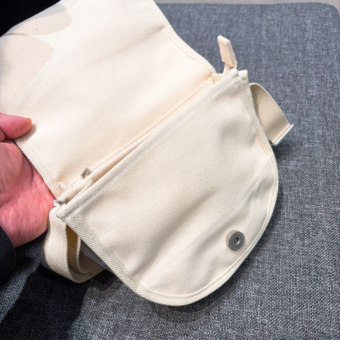 (정품/새상품) DANTON 단톤 공용 코튼 캔버스 숄더백 크로스백 상품이미지3