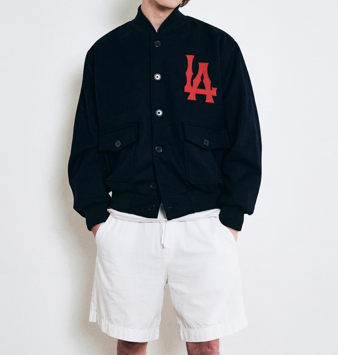 세틀마이어 이벳필드 USA메이드 플란넬울 바시티 자켓 L 새제품 상품이미지3