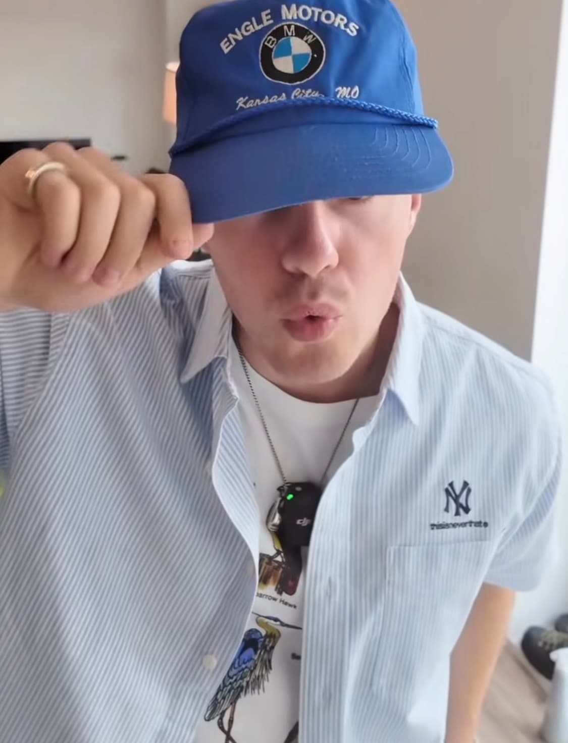 [크롭] 디스이즈네버뎃 양키스 콜라보 셔츠 EU M 상품이미지2