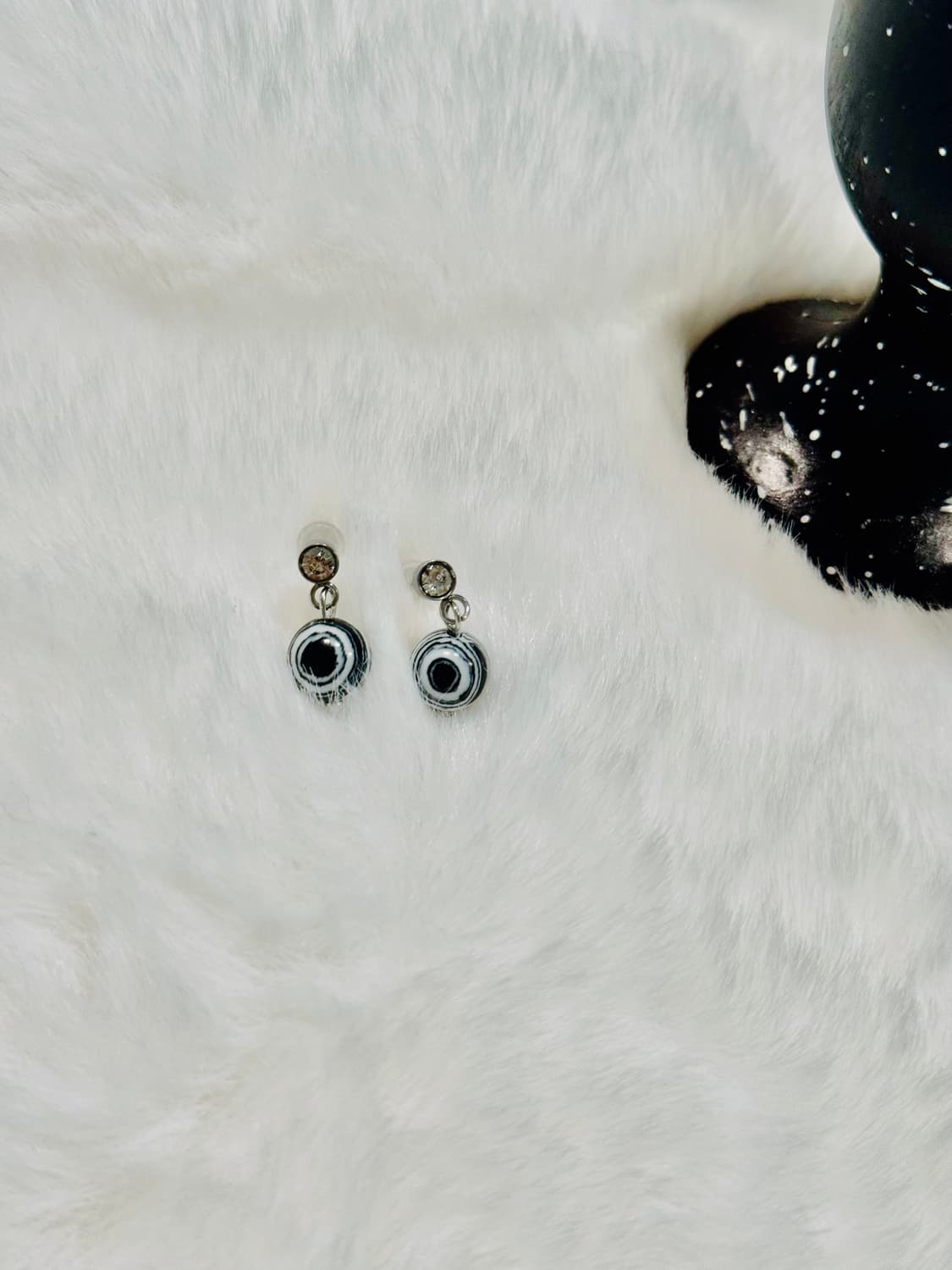 하나뿐인 무늬〰️ 마블 스톤 귀걸이🦓🖤 상품이미지1