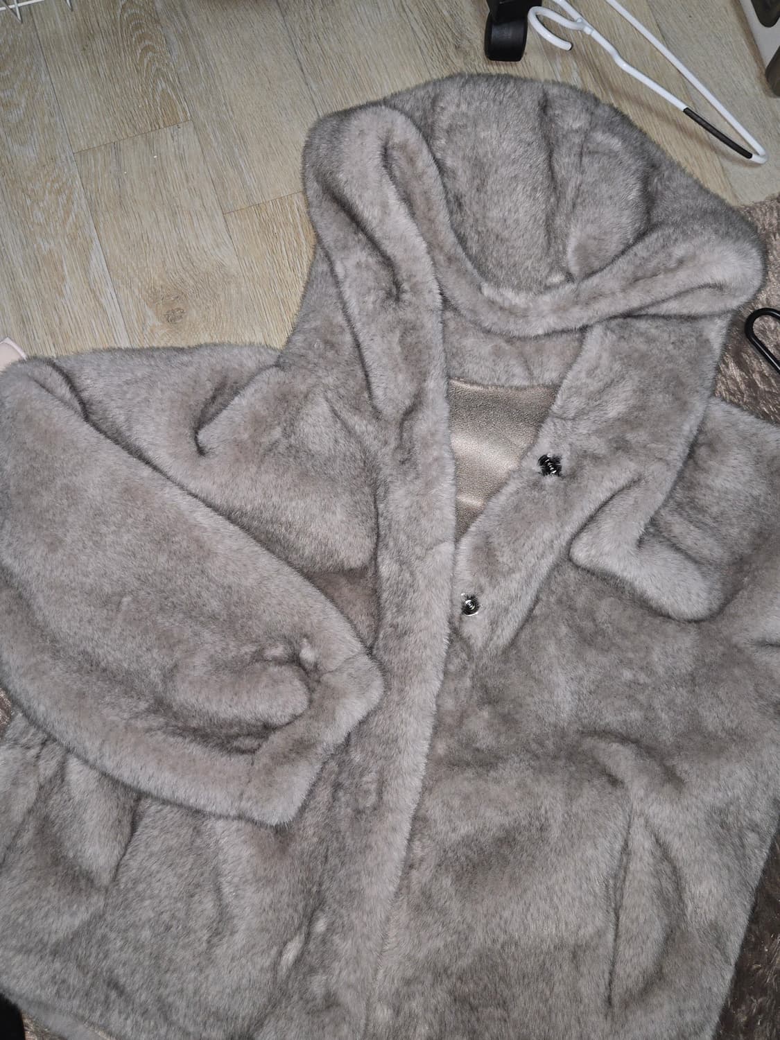 LBL 인조밍크 후드 퍼자켓 코트 털 무스탕 상품이미지2